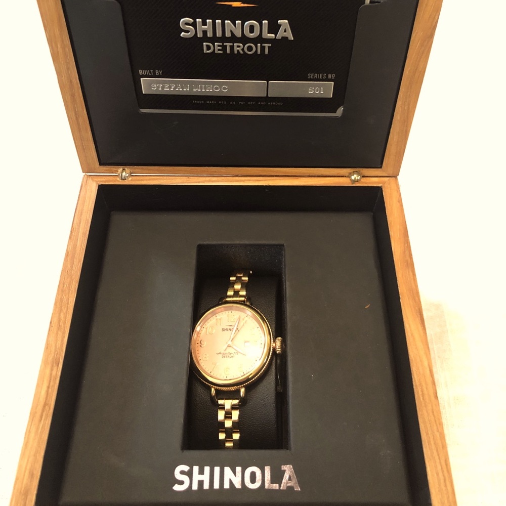 Shinola Rose Gold Watch Gem